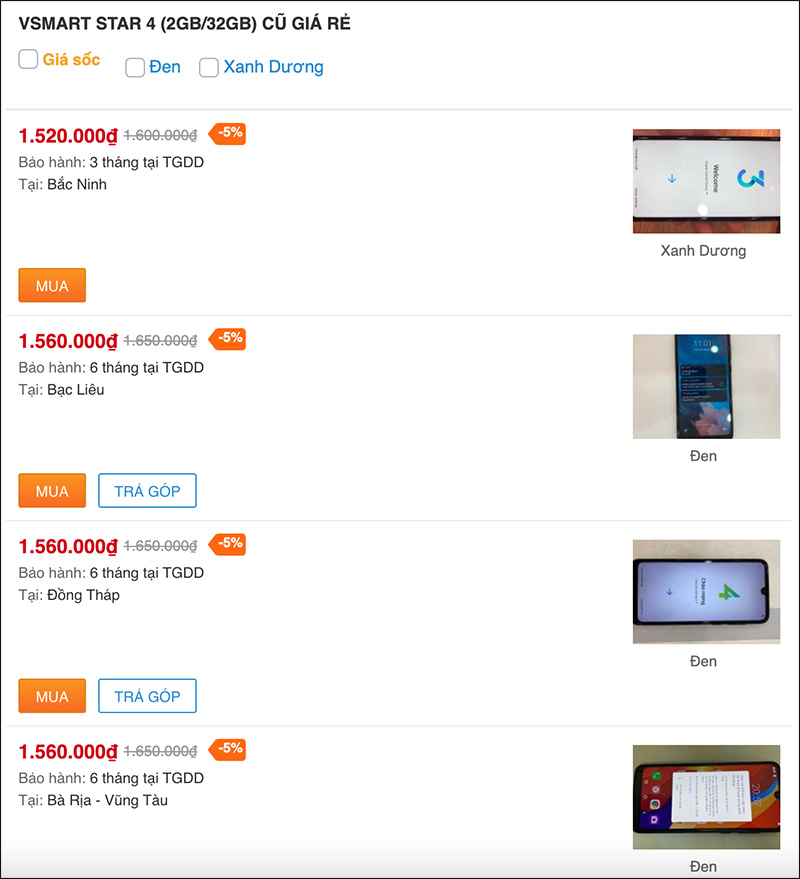 Săn deal Ngon - Bổ - Rẻ với điện thoại Vsmart cũ giá rẻ từ 1.43 triệu