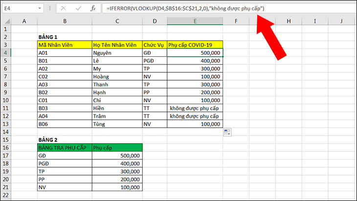 Hướng dẫn cách sử dụng hàm IFERROR trong Excel