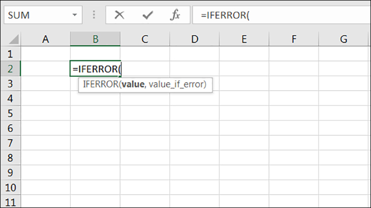 Công thức hàm IFERROR