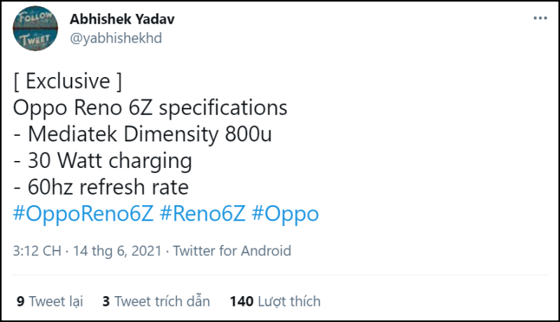 OPPO Reno6 Z lộ cấu hình trước ngày ra mắt