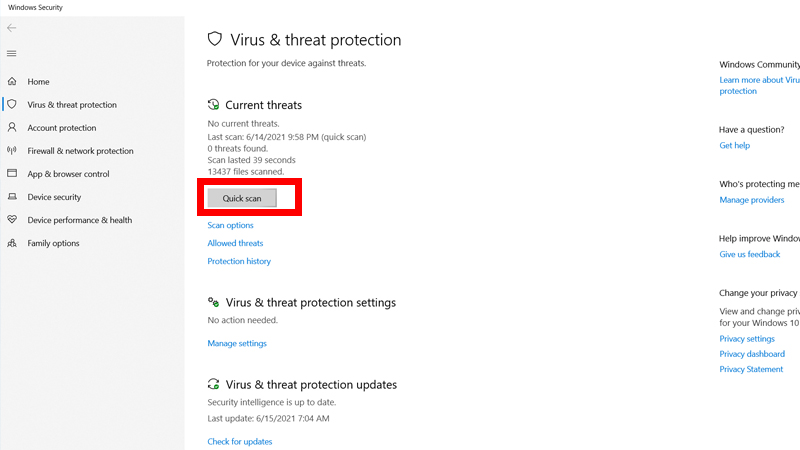 Bật diệt virus Bật diệt virus