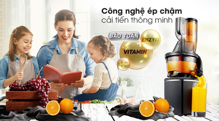 Máy ép chậm Kalite áp dụng công nghệ ép chậm cải tiếng không minh