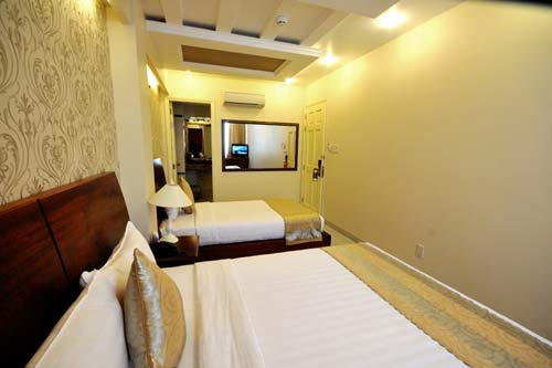Phòng dành cho 4 người ở nhà nghỉ Bảo Trân Phòng dành cho 4 người ở nhà nghỉ Bảo Trân