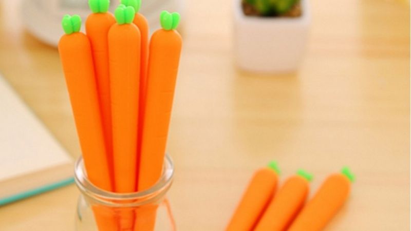 Bút bi mực gel dạng củ cà rốt