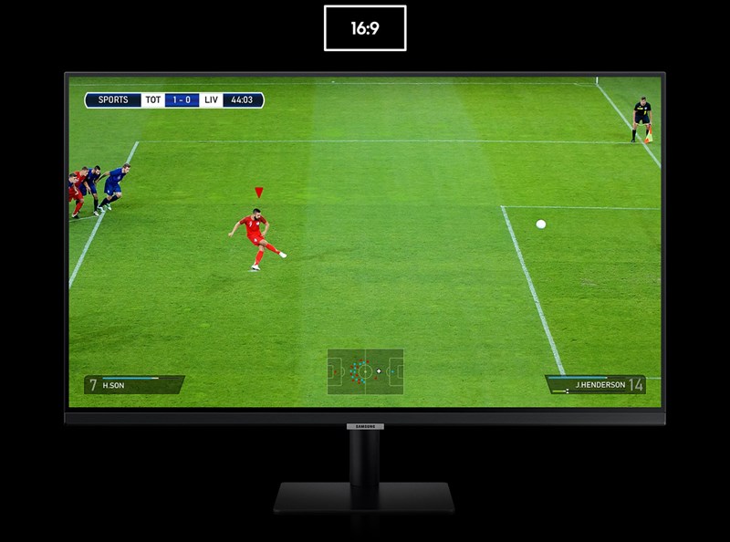 Màn hình Samsung M5 hỗ trợ tính năng Ultrawide Game View cho trải nghiệm chơi game với góc nhìn rộng hơn. (Nguồn: Samsung).