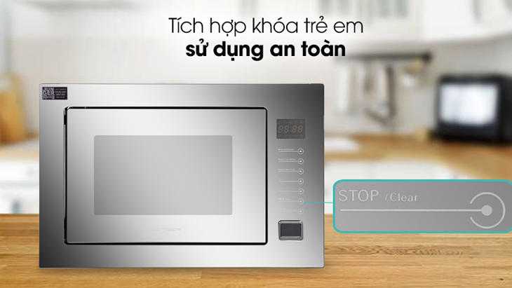 Lò vi sóng Junger tích hợp khóa an toàn trẻ em giúp an tâm trong quá trình sử dụng