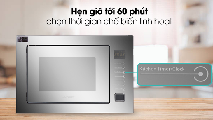 Chế độ hẹn giờ trên lò vi sóng Junger giúp người dùng an tâm khi sử dụng