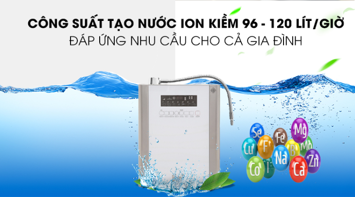 Máy lọc nước Ionpia của nước nào? Có tốt không? Có nên mua không? > Máy lọc nước ion kiềm IONPIA 5250 5 lõi 5 tấm điện cực có công suất tạo nước lớn