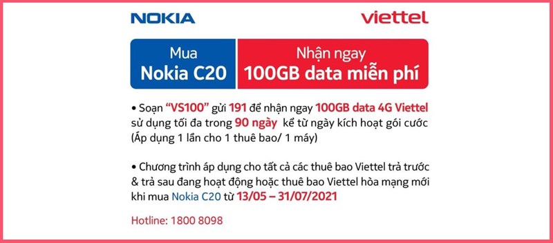 KHUYẾN MẠI KHI MUA NOKIA C20