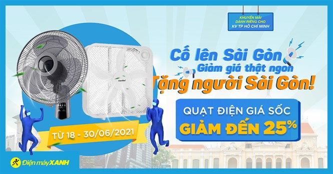 Top 6 mẫu quạt điện giảm đến 25%, giá rẻ bất ngờ, giao hàng cực nhanh tại Sài Gòn