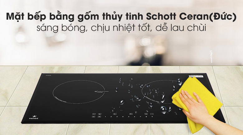 Bếp từ Pramie của nước nào? Có tốt không? Có nên mua không? > Bếp từ Pramie có chất liệu an toàn và bền bỉ, dễ dàng vệ sinh
