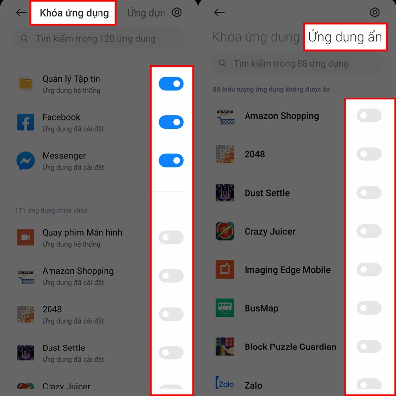 Khóa ứng dụng Xiaomi