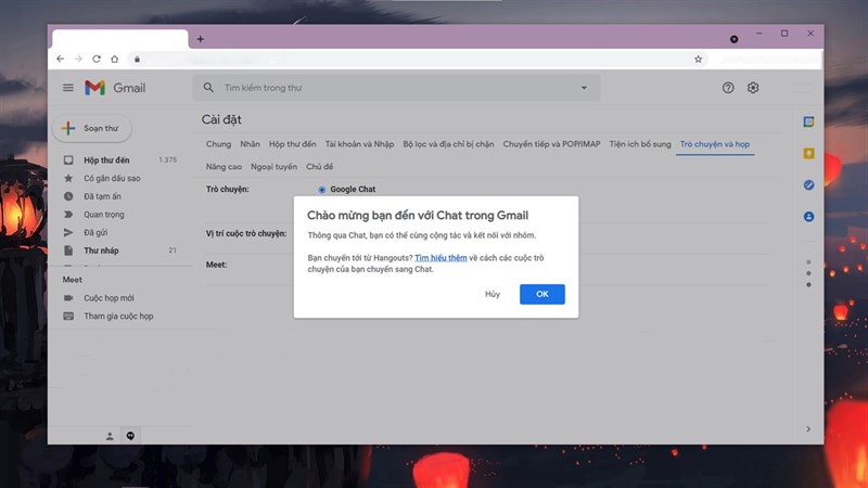 cách bật giao diện mới trong Gmail