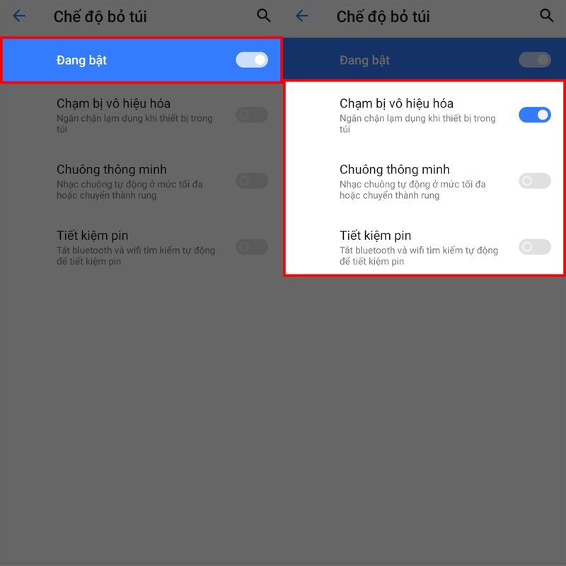 Chế độ bỏ túi 