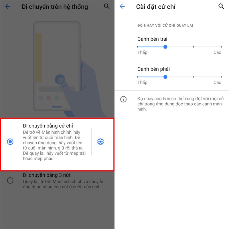Điều hướng bằng cử chỉ