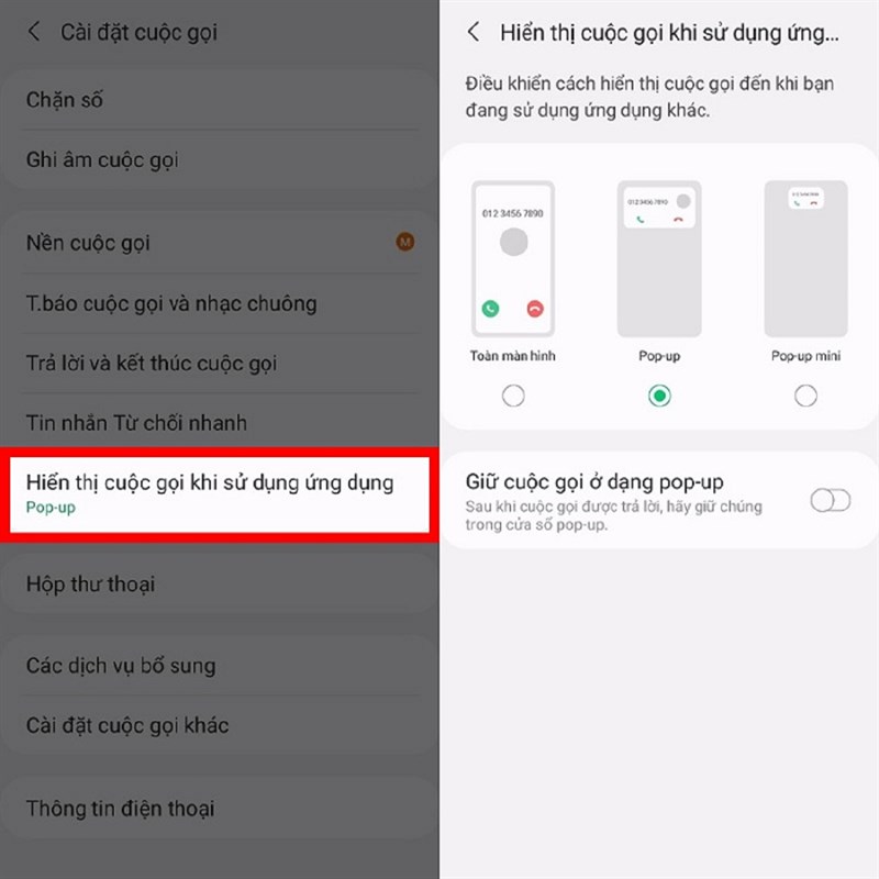 Chỉnh thông báo Pop Up trên Galaxy A32
