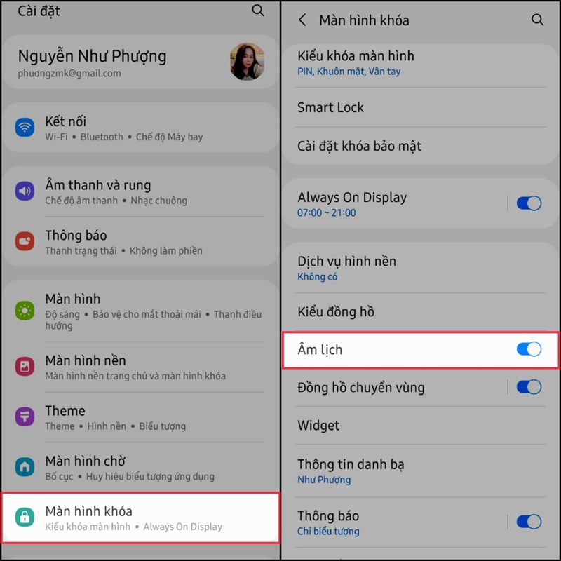 Xem lịch âm ngay trên thanh thông báo hoặc màn hình khóa Xem lịch âm ngay trên thanh thông báo hoặc màn hình khóa