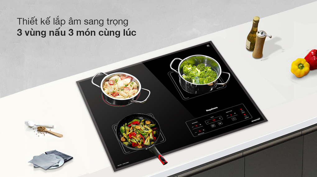 Bếp điện từ Nagakawa của nước nào? Có tốt không? > Bếp điện từ Nagakawa có thiết kế tinh tế, sang trọng và bền bỉ