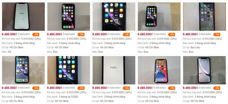 Giá bán iPhone XR