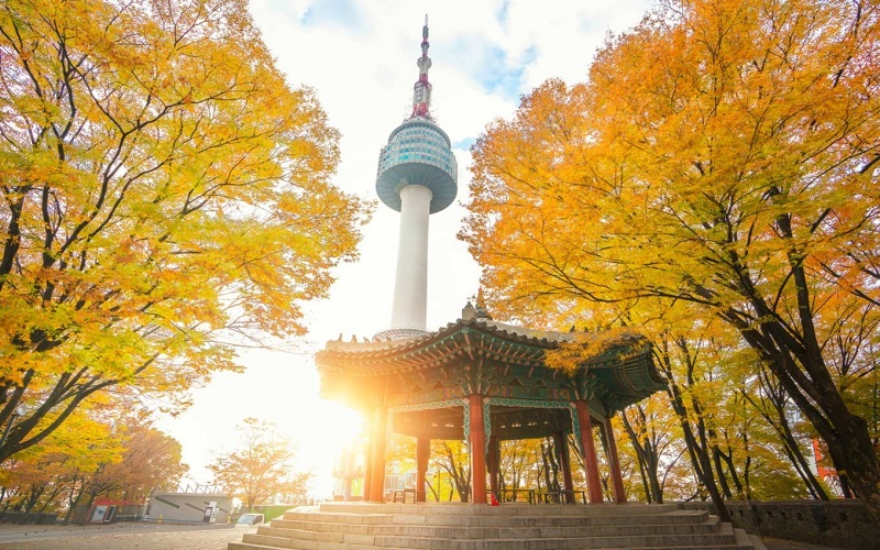 Tháp NamSan - tòa tháp cao nhất thủ đô Seoul Hàn Quốc
