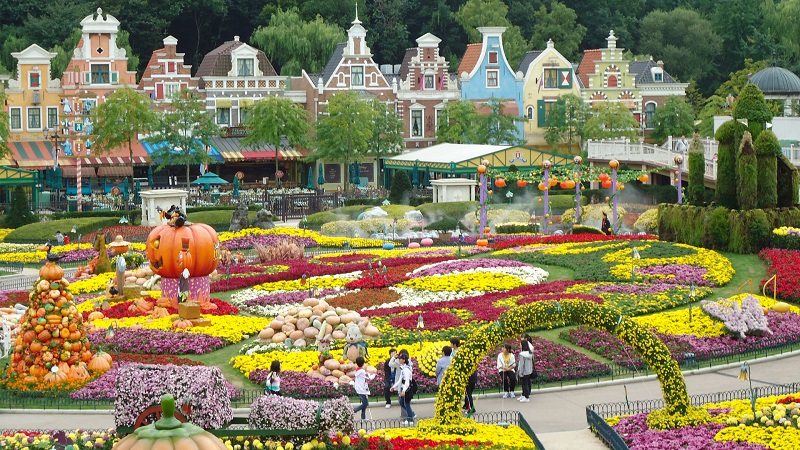 Khung cảnh thiên đường giải trí Everland Hàn Quốc