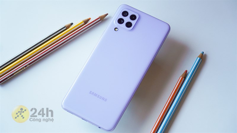 Thiết kế mặt sau của Galaxy A22.