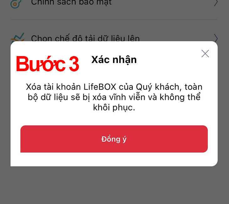 Cách xóa tài khoản LifeBOX, xóa tài khoản thành công