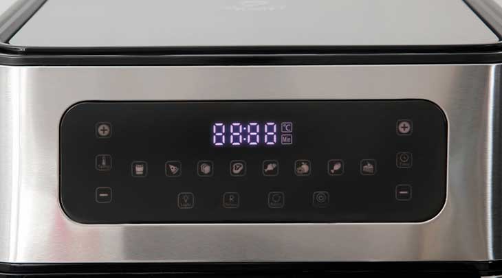 Lò chiên không dầu Hawonkoo AFH-101 10 lít sử dụng bảng điều khiển cảm ứng có màn hình hiển thị rõ nét, dễ theo dõi và điều chỉnh các chức năng Lò chiên không dầu Hawonkoo AFH-101 10 lít sử dụng bảng điều khiển cảm ứng có màn hình hiển thị rõ nét, dễ theo dõi và điều chỉnh các chức năng