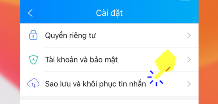 Sao lưu và khôi phục tin nhắn