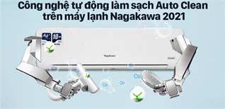 Công nghệ tự động làm sạch Auto Clean trên Máy lạnh Nagakawa 2021