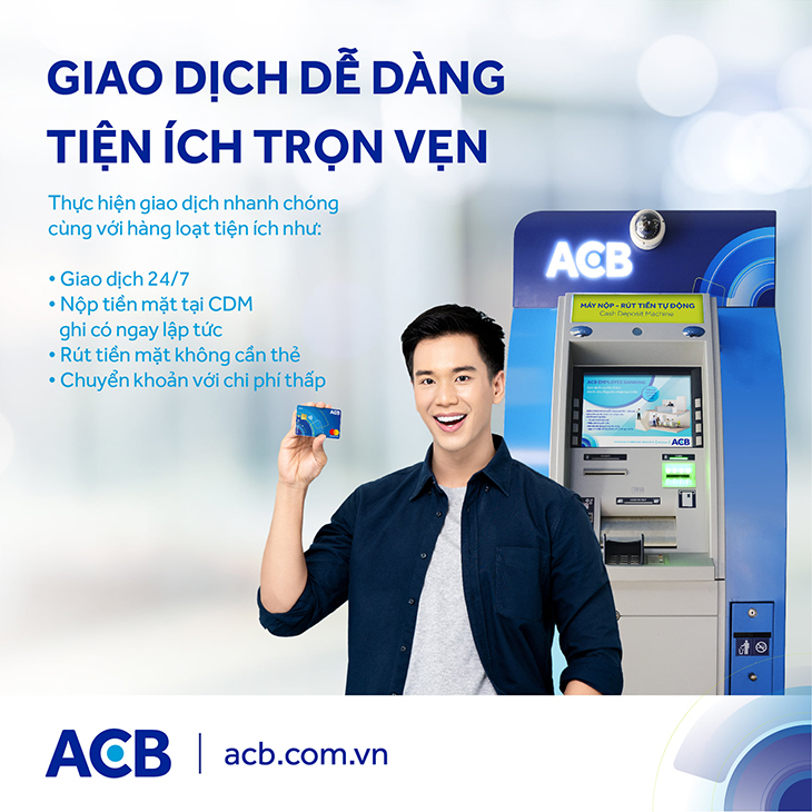 Cách chuyển khoản qua cây ATM của ngân hàng ACB