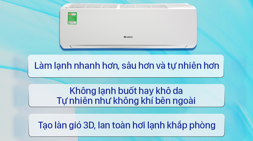 Công nghệ làm lạnh Real Cool trên Máy lạnh GREE > Lợi ích công nghệ Reel Cool