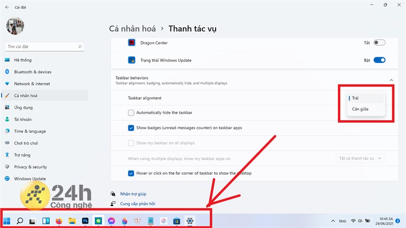 Windows 11 Insider Preview vẫn cho phép người dùng điều chỉnh vị trí của Start Menu, các biểu tượng ứng dụng,...