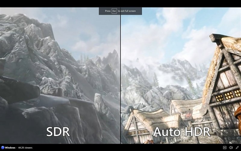 Auto HDR trên Windos 11 cung cấp dải màu rộng hơn, sống động hơn để mang lại trải nghiệm hình ảnh trong game có chất lượng cao. (Nguồn: Microsoft).