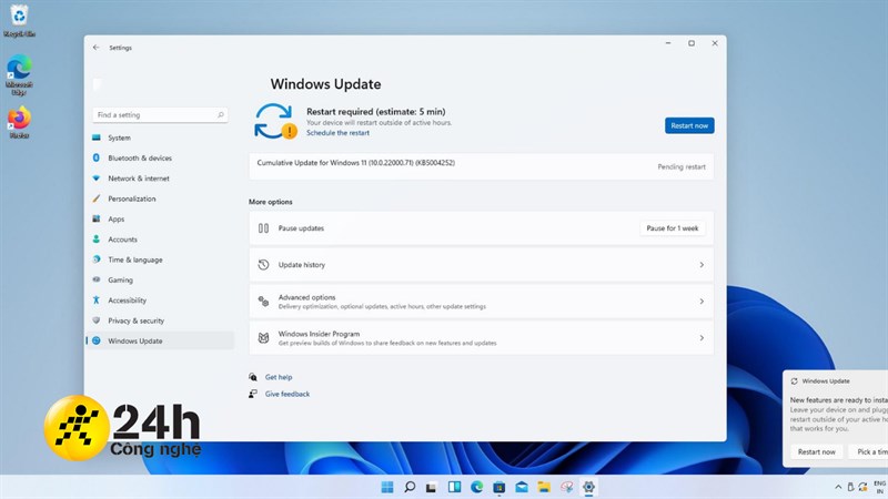 Windows 11 Insider kênh Dev (bản build mới 22000.71) đã chính thức cập bến rồi đây.