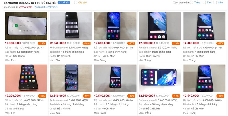 Galaxy S21 đổi trả Galaxy S21 đổi trả