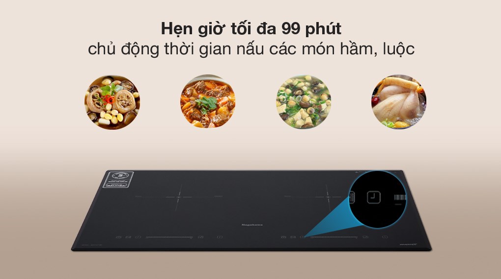 Bếp từ đôi lắp âm Nagakawa NAG1213M 7 đặc điểm nổi bật của bếp điện từ Nagakawa > Bếp từ đôi lắp âm Nagakawa NAG1213M