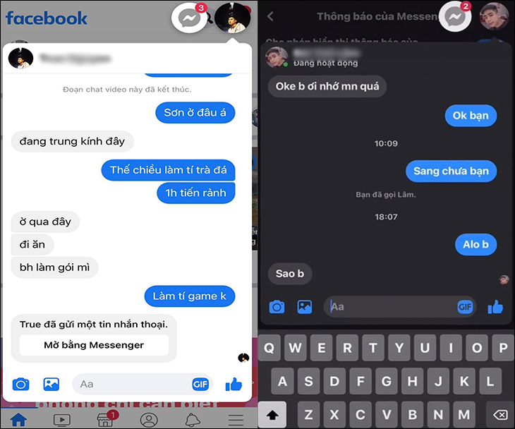 Cách mở bong bóng chat Messenger trên iPhone đơn giản nhất > Kết quả hoàn thành sau khi bật tính năng bong bóng chat