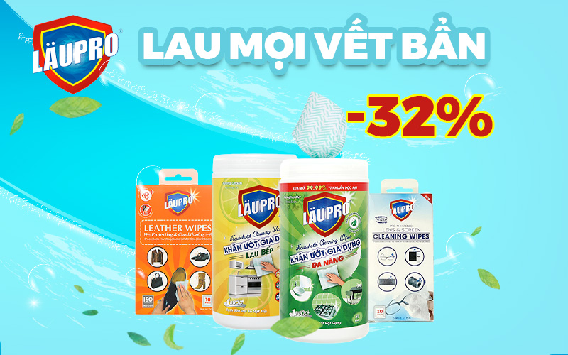 Từ 01/07 - 31/07/2021, khách hàng khi mua các sản phẩm thuộc thương hiệu LAUPRO sau đây sẽ được nhận nhiều khuyến mãi siêu khủng