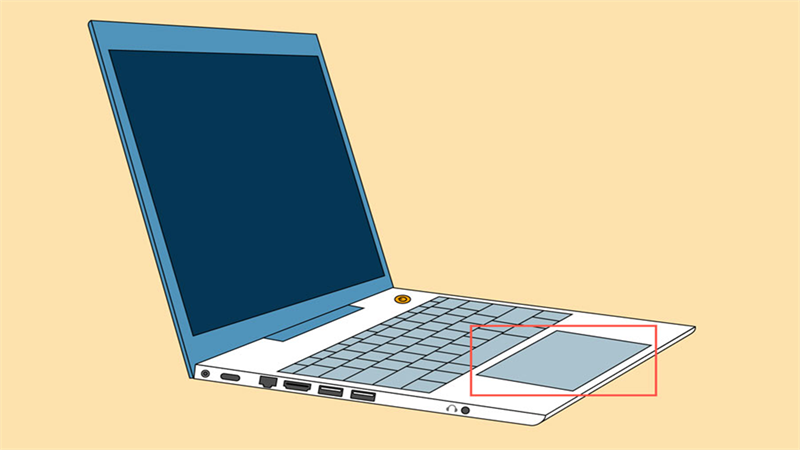 Laptop được trang bị bàn phím và chuột tích hợp