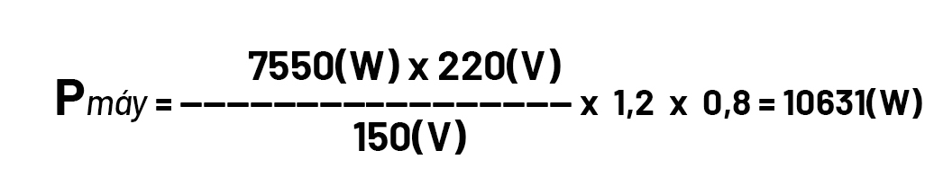Cách tính công suất ổn áp