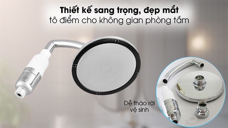 Tay sen tăng áp nhựa có lõi lọc Vitamin C Eurolife EL-H146