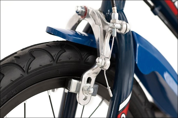 Phanh vành của xe đạp trẻ em Thống Nhất TE 16-04 16 inch được trang bị cho độ an toàn cao khi láy xe