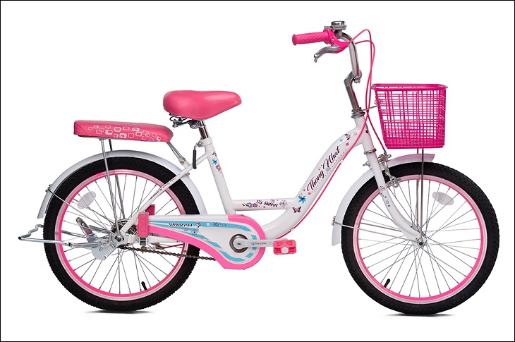 Xe đạp có 2 bánh phụ mygirl màu hồng cho bé gái 23 tuổi