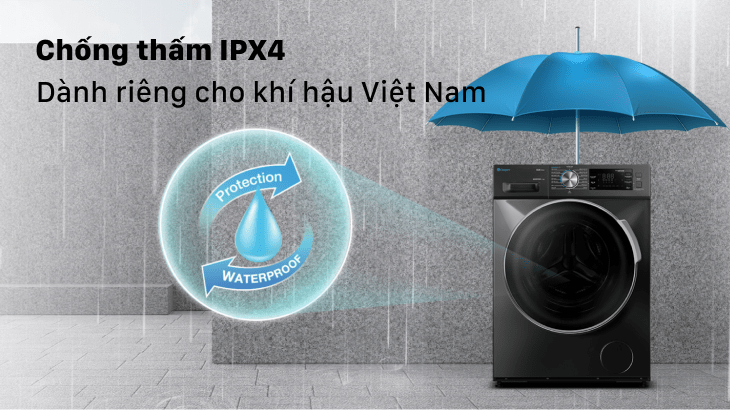 Chống thấm nước tiêu chuẩn IPX4 dành riêng cho khí hậu Việt Nam