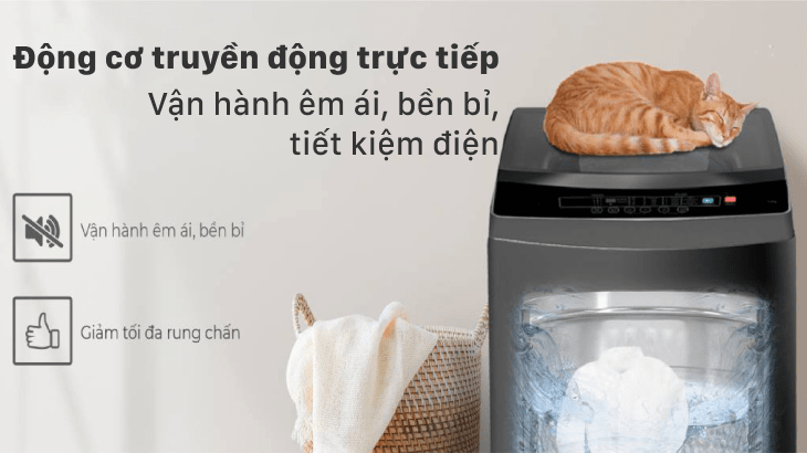 Tiết kiệm điện năng, êm ái và bền bỉ với công nghệ inverter truyền động trực tiếp