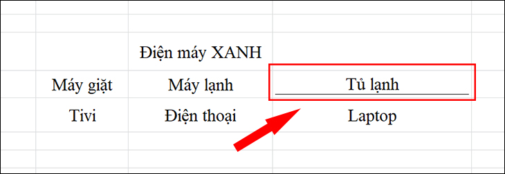 Cách gạch ngang chữ trong Excel đơn giản, ai cũng làm được > Chọn vào nội dung muốn bỏ gạch chân