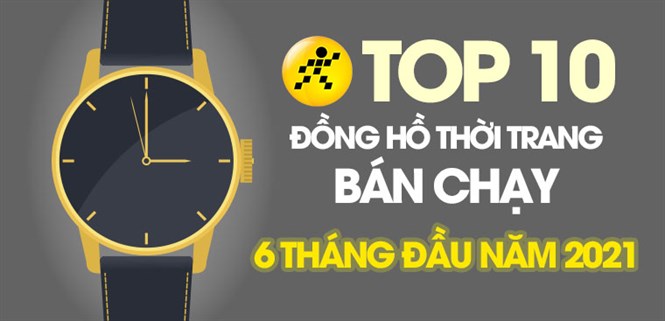 Top 10 Đồng hồ thời trang bán chạy nhất 6 tháng đầu năm 2021 tại Điện máy XANH