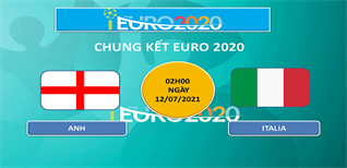 Lịch thi đấu vòng Chung kết EURO 2020 mới nhất: Ý vs Anh đại chiến