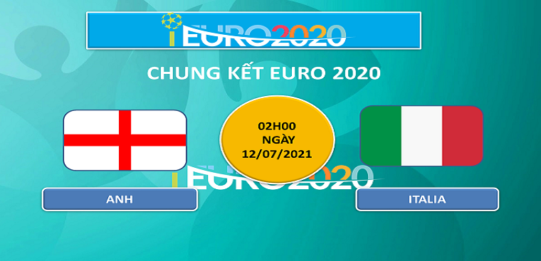 Lịch thi đấu vòng Chung kết EURO 2020 mới nhất: Ý vs Anh đại chiến